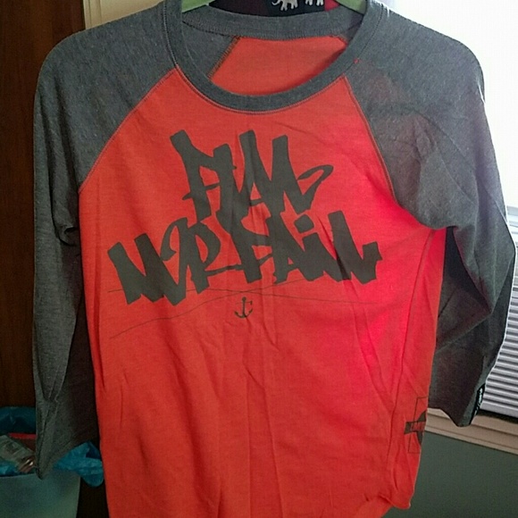 Orange flag nor fail baseball t-shirt