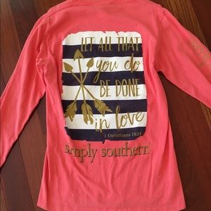 Long Sleeve Simply Southern Shirt-Worn Twice!