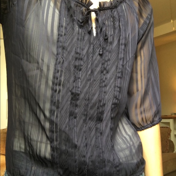 Express Sheer Purple Blouse