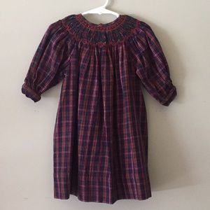 Strasburg Girls Smocked Plaid Dress ~18 months~