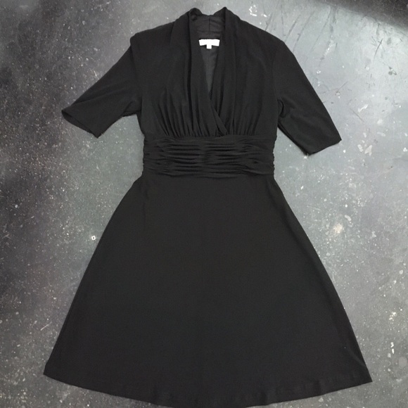 Eva Picone Dress - Black Stretch - Easy Travel 8 - Picture 2 of 4