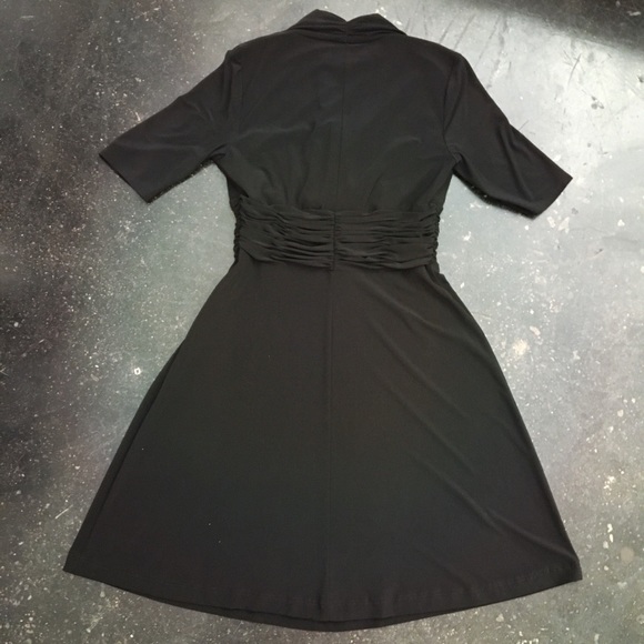 Eva Picone Dress - Black Stretch - Easy Travel 8 - Picture 3 of 4