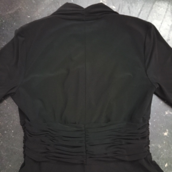 Eva Picone Dress - Black Stretch - Easy Travel 8 - Picture 4 of 4