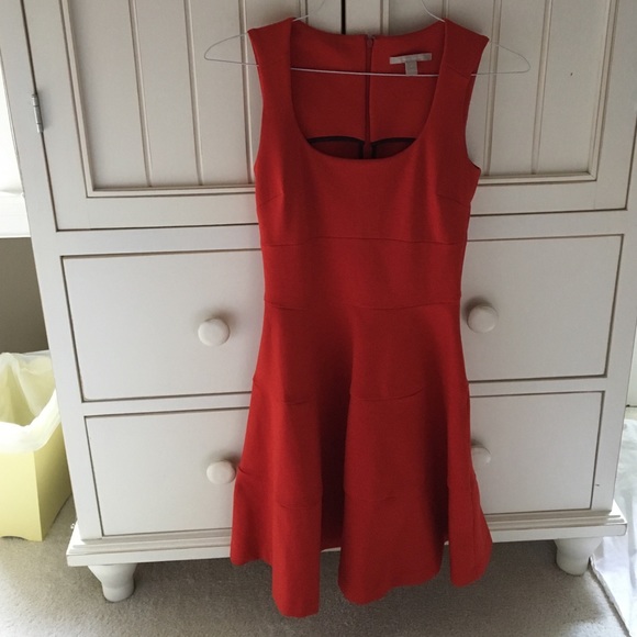 Red peplum dress