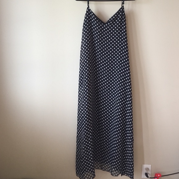 loose fitting polka dotted dress
