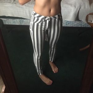Bullhead Striped Skinny Jeans