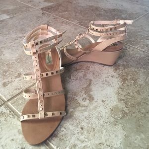 Brand new never been worn strappy INC wedges