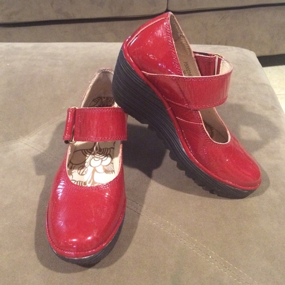 Original Fly London red shoes  size 36 used once
