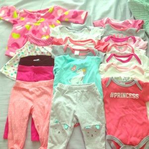 HUGE BUNDLE BABY GIRL CLOTHES 0-3 and 3-6 months