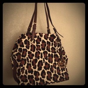 Michael Kors leopard print tote