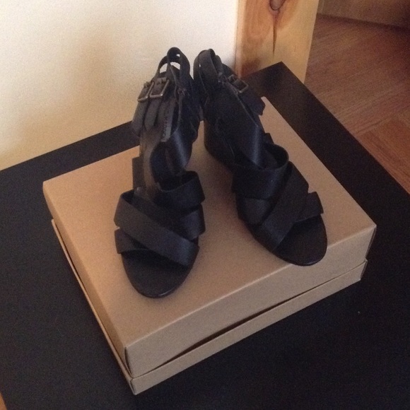 Steven by Steve Madden Strappy Leather Wedge