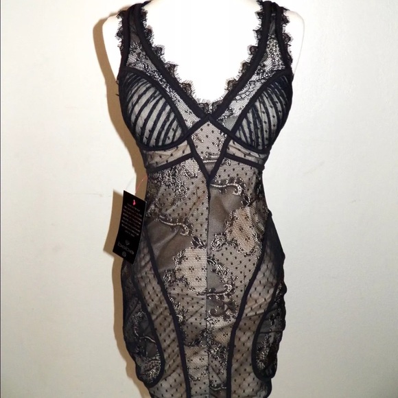 Bebe lace corset dress size S winter ball dress!