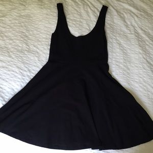 Urban Outfitters Ice Skater Style Mini Black Dress