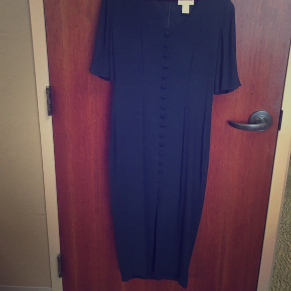 Black midi dress