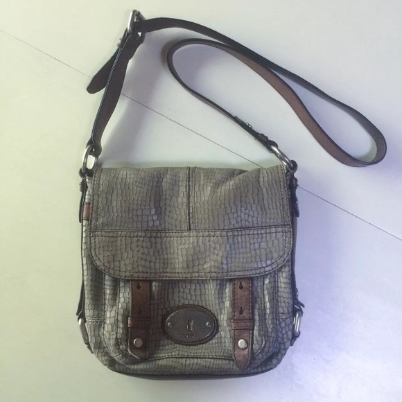 fossil snakeskin purse
