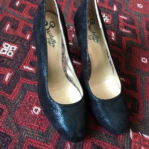 Seychelles Iridescent Green Pumps