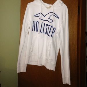 WHITE HOLLISTER SWEATSHIRT