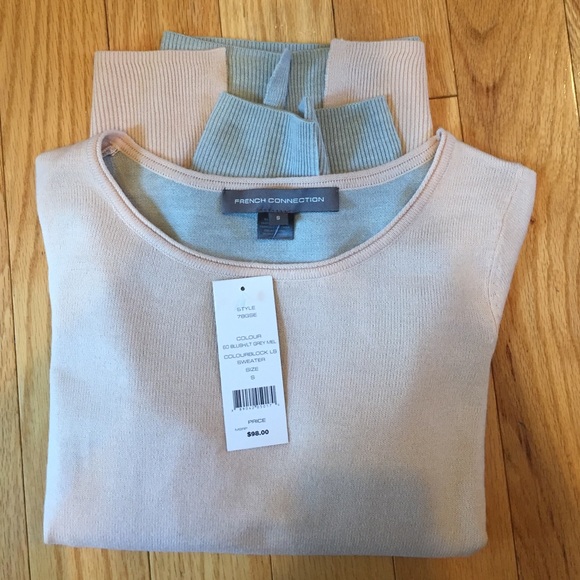 NWT size small 2-toned French Connection sweater - Picture 3 of 4