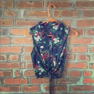 Topshop front tie tank