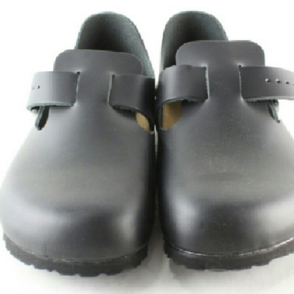 Men's Birkenstock Black Leather Shoes Sz 10