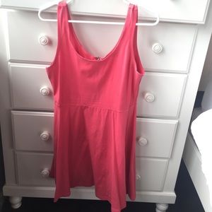 Pink skater dress w/ magenta zipper in back