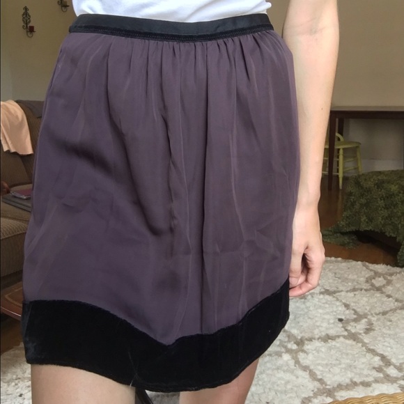 Gap Purple w/ Velvet Trim Skirt