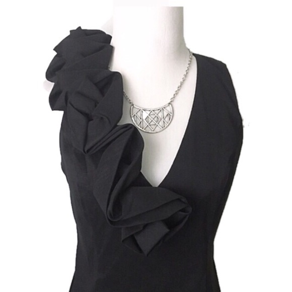 S.L Fashions Dresses & Skirts - S.L Fashions black ruffle dress