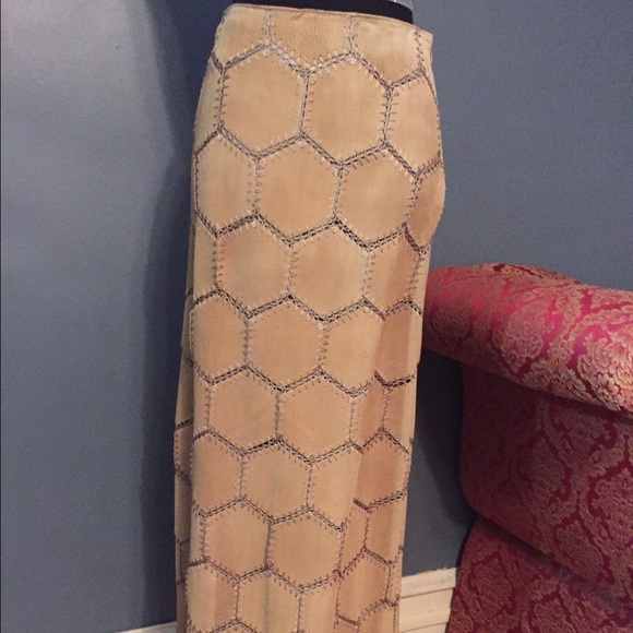 Tan suede skirt