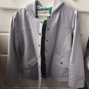 Anthropologie gray jacket with hood