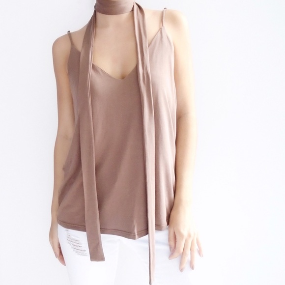 SOLD OUT ❌ Mya Tank with Choker Neck Tie - Picture 2 of 5