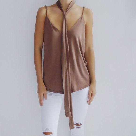 SOLD OUT ❌ Mya Tank with Choker Neck Tie - Picture 3 of 5