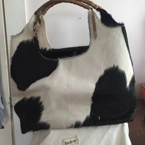 beirn pony hair tote bag