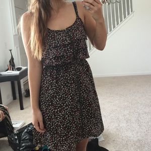 Strap Dress with birds print