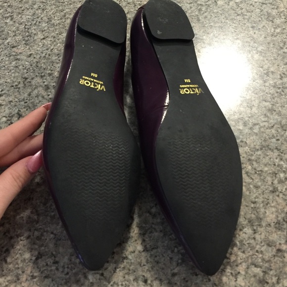 Gold and purple ballet flats. - Picture 4 of 4