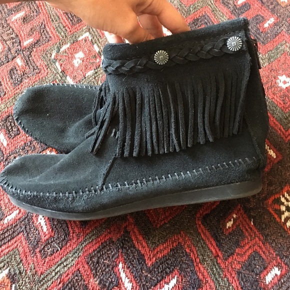 Minnetonka Moccasins with suede fringe