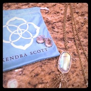 Kendra Scott tassel necklace and earring set