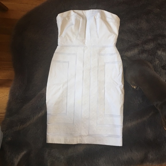 White House black market white dress 8