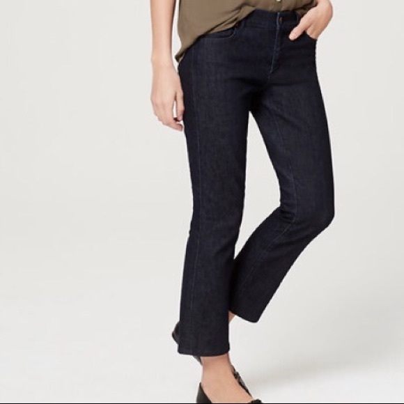 LOFT modern kick crop denim. 6P. Like new.