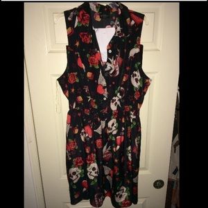 Stitch Skull and Roses Dress