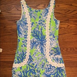 Lilly Pulitzer Blue Coral Shift Dress