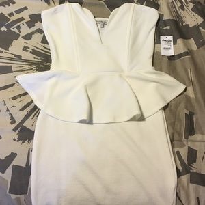 Strapless sweetheart Charlotte Russe peplum dress