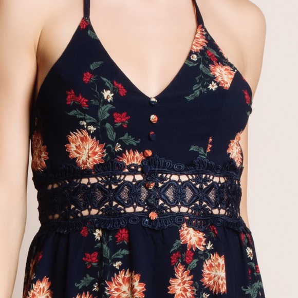 Floral Faux Button Maxi Dress - Picture 3 of 4