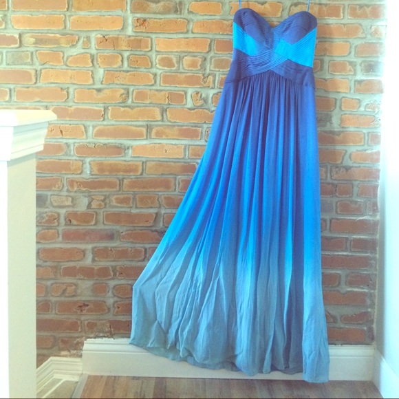 Bcbg maxazria shades of blue dress