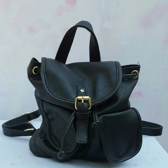 Mini Black Backpack