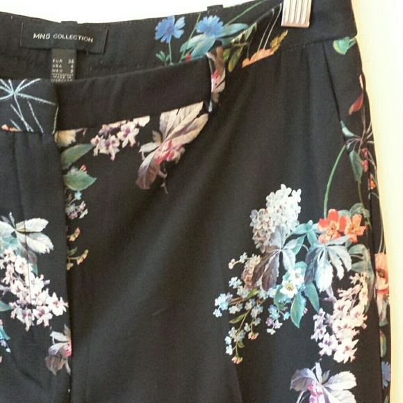 Floral MANGO ankle trousers - Picture 2 of 4