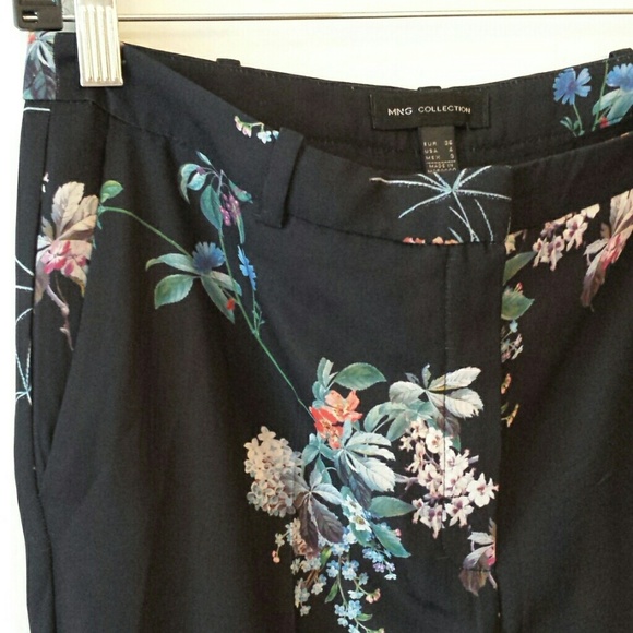 Floral MANGO ankle trousers - Picture 3 of 4
