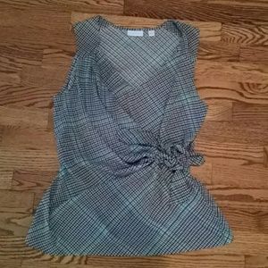 NWOT Sleeveless faux wrap top