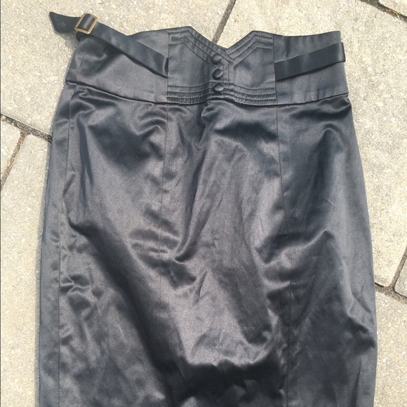 High Waisted Black Pencil Skirt
