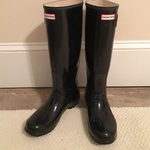 Hunter boots Black original gloss tall