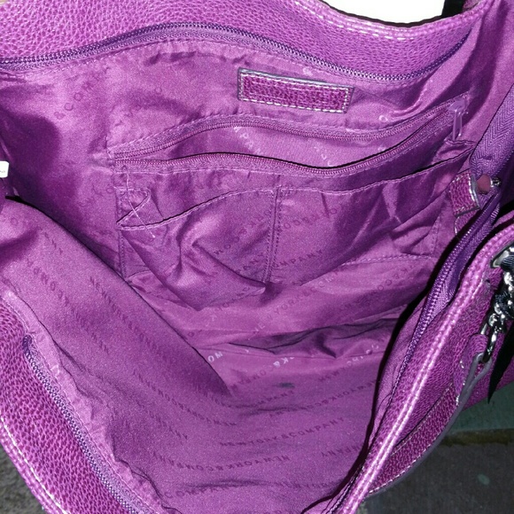 NEW YORK & COMPANY PURPLE WINE HOBO TOTE - Picture 3 of 3